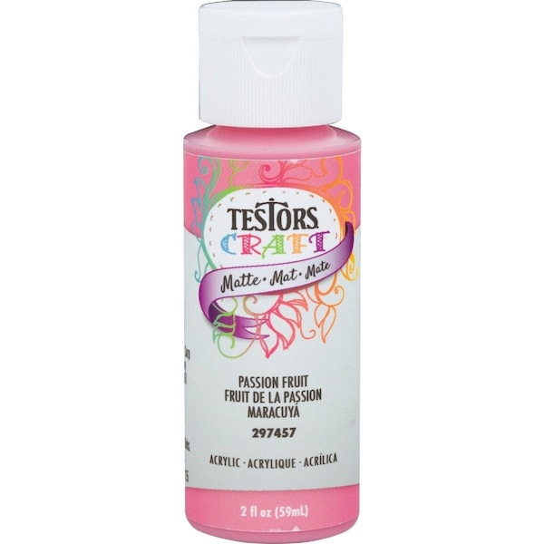 Testors 2 Oz. Acrylic Matte Craft Paint, Passion Fruit 297457 - main